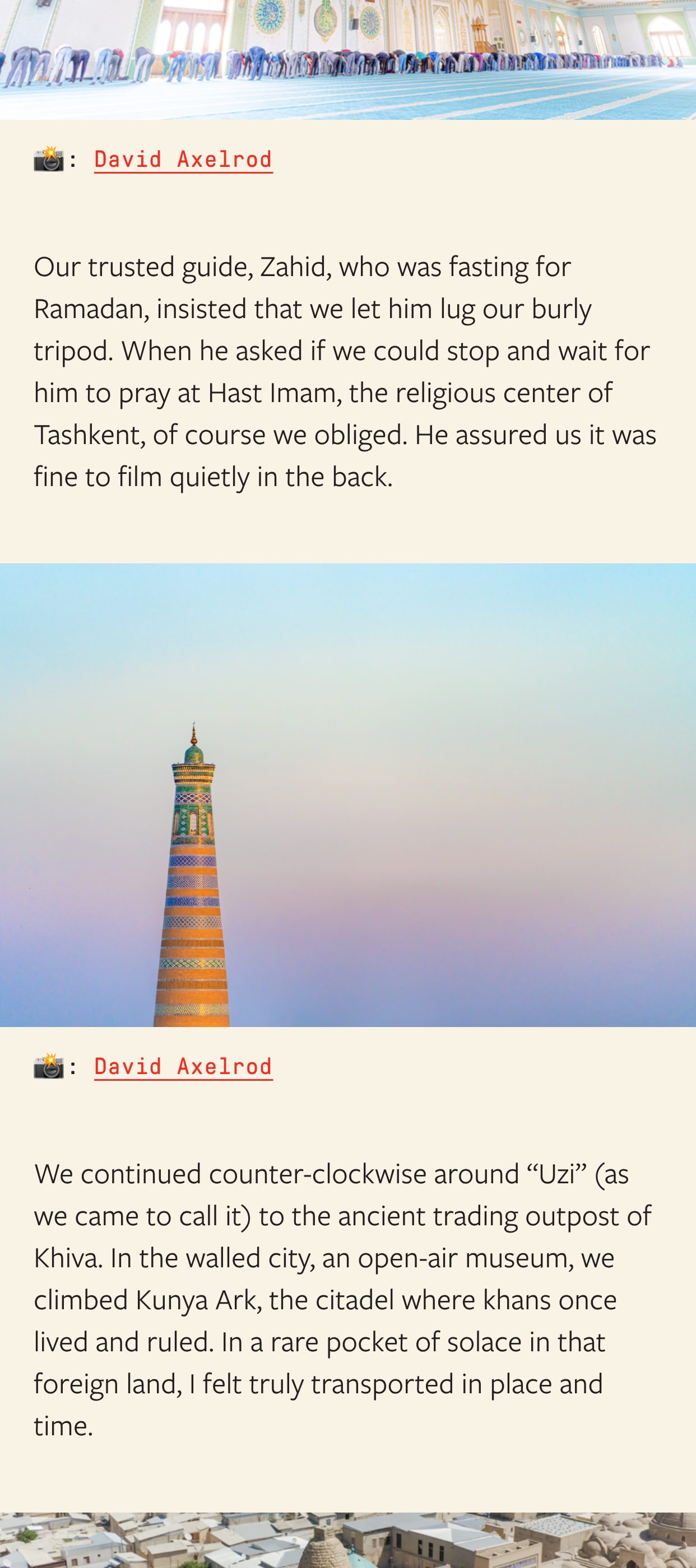 The Making of Get Away! — Exploring Otherwhere in Uzbekistan — page section 3 of 8